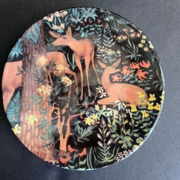 Ahwahnee Hotel Mural Room Woodland Creature Dessert Plate Collection Yosemite - Picture 6 of 10